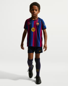 Trzyczęściowy Strój Piłkarski Dla Dzieci FC Barcelona 2026/27 (wersja domowa)