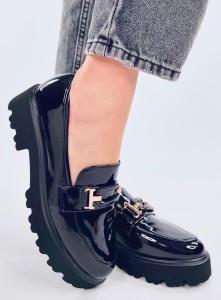 Mokasyny damskie lakierowane MANFF BLACK